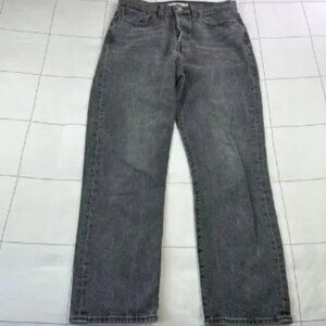 Levi's Premium Jeans Womens 27 Gray Black Wedgie Straight Leg Button Fly Denim